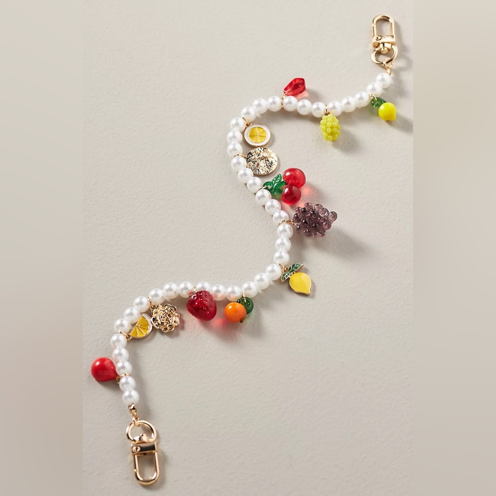 Anthropologie Icon Pearl Bag Charm